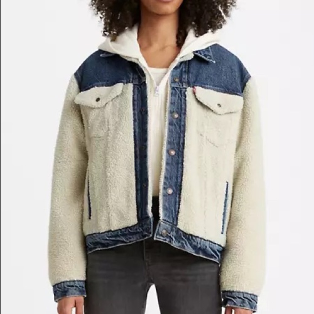 Levi's Denim and Cream Sherpa Jacket